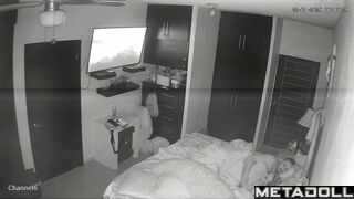 My friend's amazing parents having sex wildly in their bed hidden cam