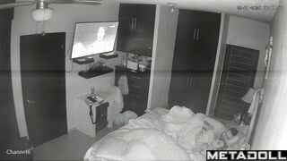 My friend's amazing parents having sex wildly in their bed hidden cam