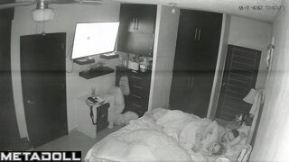My friend's amazing parents having sex wildly in their bed hidden cam
