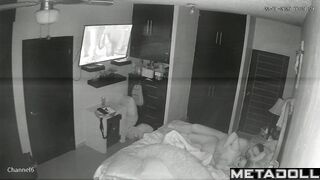 My friend's amazing parents having sex wildly in their bed hidden cam