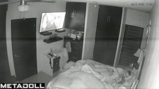 My friend's amazing parents having sex wildly in their bed hidden cam