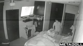 My friend's amazing parents having sex wildly in their bed hidden cam