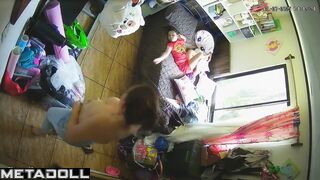 Chubby busty British brunette fancy girl changes her bra before watching porn