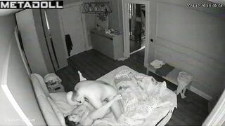 Real Spanish mature couple fuck before going to sleep real spy cam