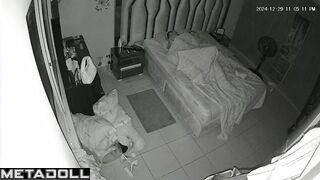 My girlfriend's parents having sex until they fall asleep hidden IP cam