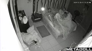 My girlfriend's parents having sex until they fall asleep hidden IP cam