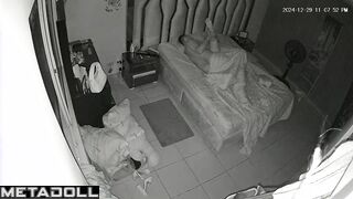 My girlfriend's parents having sex until they fall asleep hidden IP cam