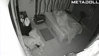 My girlfriend's parents having sex until they fall asleep hidden IP cam