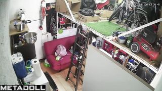 Amazing Finnish newly married couple having sex on the couch real spy cam