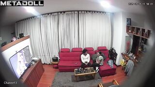Scottish couple fuck on the couch