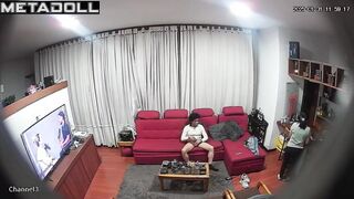 Scottish couple fuck on the couch