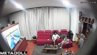 Scottish couple fuck on the couch