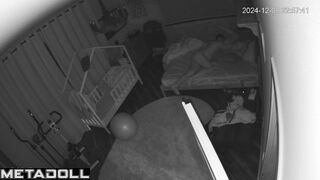 Beautiful dirty couple having sex in the bedroom voyeur cam