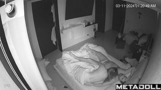 Naughty naked New Zealander blonde woman gets fucked doggy style hidden IP cam