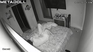 My friend's amazing parents having sex wildly in their bed hidden camera