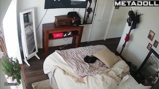 Big tits Dutch blonde exotic dancer changes her wet and dirty panties at home