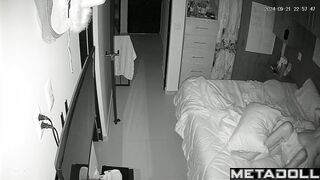 Petite girl fucks her boyfriend in pajamas