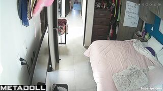 Petite Latina girl dances naked