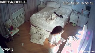 Cute college girl is naked in her room 2