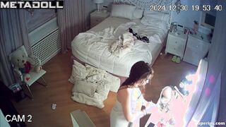 Cute college girl is naked in her room 2