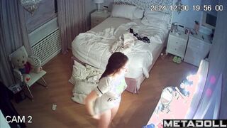 Cute college girl is naked in her room 2