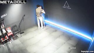 Korean college couple dances sexually