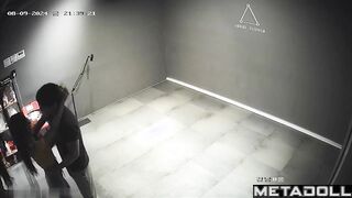 Korean college couple dances sexually