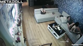 Young petite girl gets fucked on the couch
