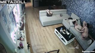Young petite girl gets fucked on the couch