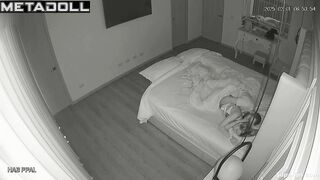 Married Latina woman fucks in pajamas