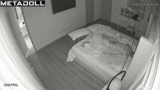 Married Latina woman fucks in pajamas