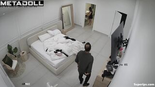 Gorgeous European wife changes her clothes