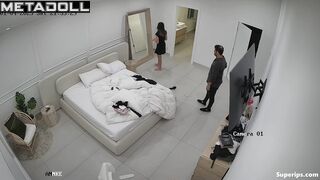 Gorgeous European wife changes her clothes