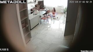 Naked Ukrainian girl in her living room