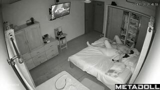 Fat Latina woman rides her husband