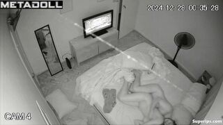 Young married couple fucks in their bed