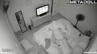 Young married couple fucks in their bed