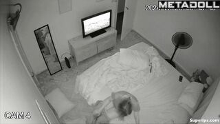 Young married couple fucks in their bed