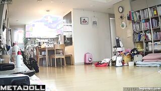 Cute Korean mom naked at home