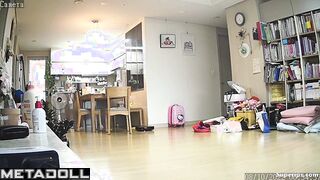 Cute Korean mom naked at home