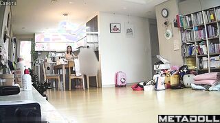 Cute Korean mom naked at home