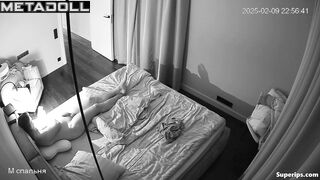 Russian married couple has sex in their bed