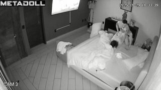 Norwegian newly married couple fuck in their bed wildly hidden IP camera