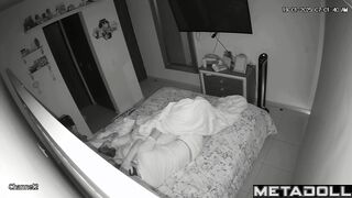 Tanned American brunette mature wife gives her husband a sloppy blowjob hidden cam