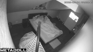 Tanned Finnish brunette step-mom fucks with an old man spy cam record