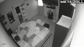 Naked Estonian blonde mom sex in the living room hidden IP camera