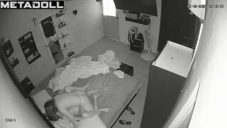 Naked Estonian blonde mom sex in the living room hidden IP camera