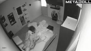 Naked Estonian blonde mom sex in the living room hidden IP camera