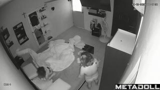Naked Estonian blonde mom sex in the living room hidden IP camera