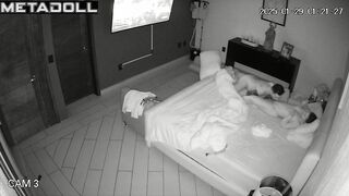 Real Greek married coiple having sex in the bedroom hidden IP cam